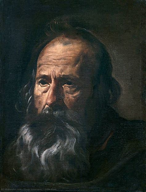 Close three-quarter head of Saint Paul emerging from darkness; light catches his furrowed brow, nose, and massive grey beard while the background remains deep brown-black, conveying contemplative intensity.